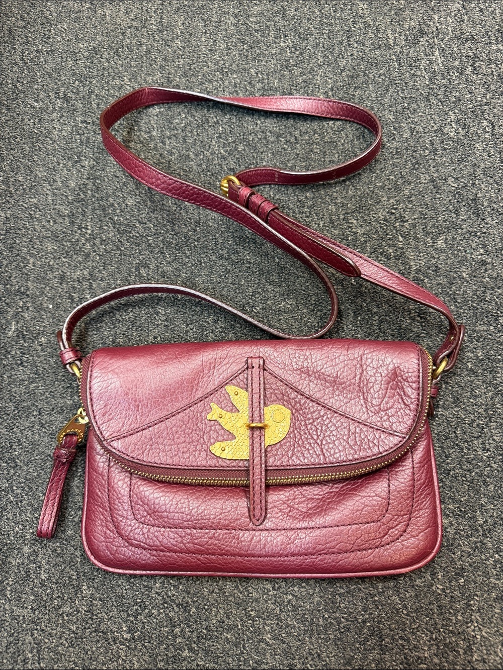 Marc Jacobs Petal to the Metal Crossbody Burgundy Bag